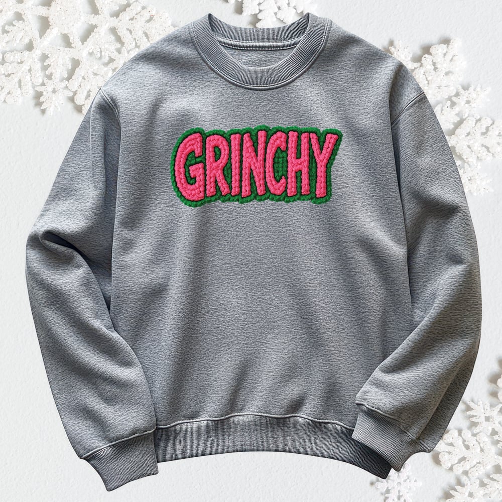 Image of FAUX CROCHET CREWNECK SWEATER