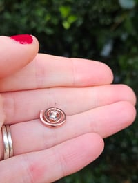 Image 2 of Mens Stud Earring - Copper Swirl 