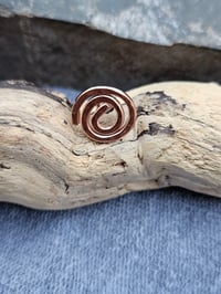 Image 3 of Mens Stud Earring - Copper Swirl 