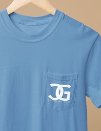 Image 2 of Child of God Pocket Tee / Sky Blue  Unisex
