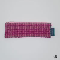 Image 4 of Handwoven and handmade Blue and Pink fancy tweed pencil case variations