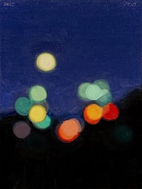 Citylights #1080 - Bokeh Night Scene | 2025 Original Oil painting 