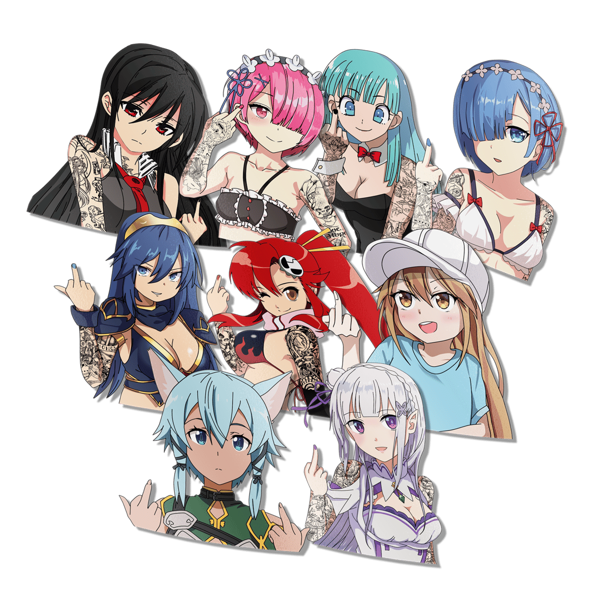 Image of Middle Finger Series Stickers