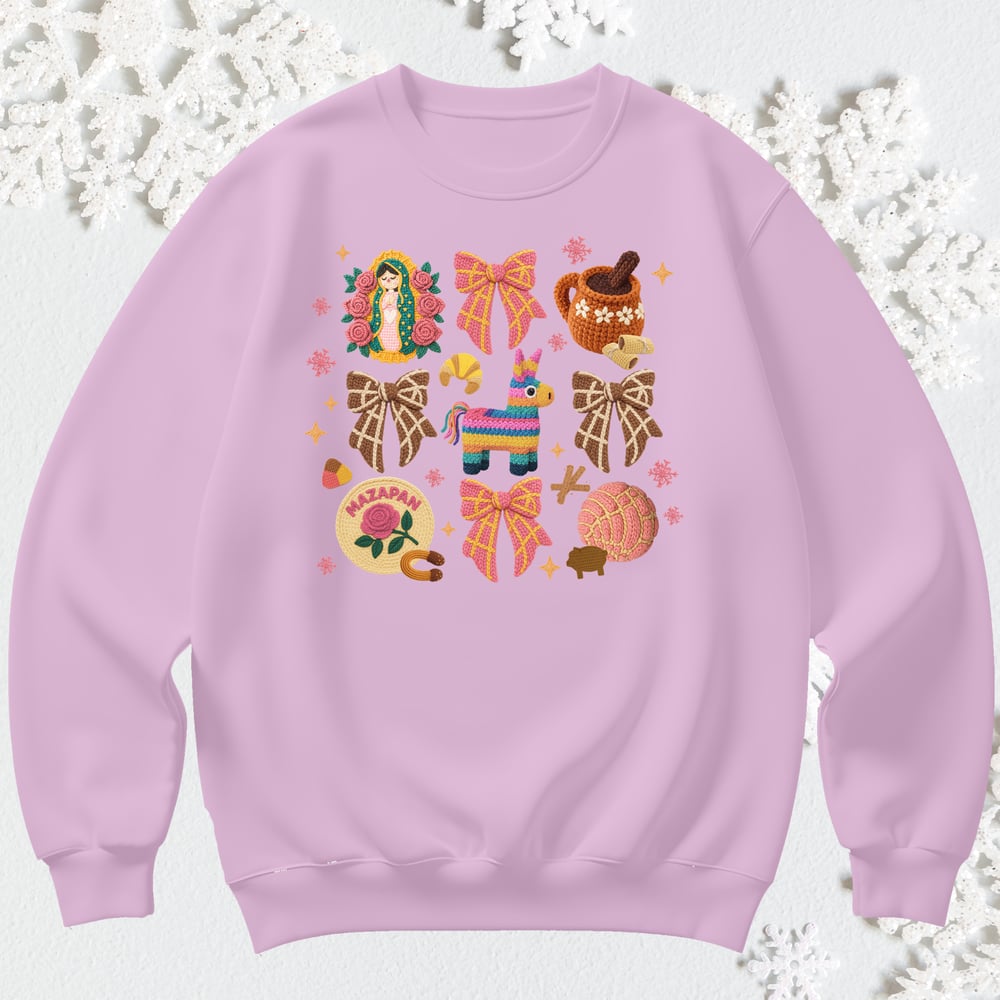 Image of MEXICAN NAVIDAD COLLAGE CREWNECK SWEATER