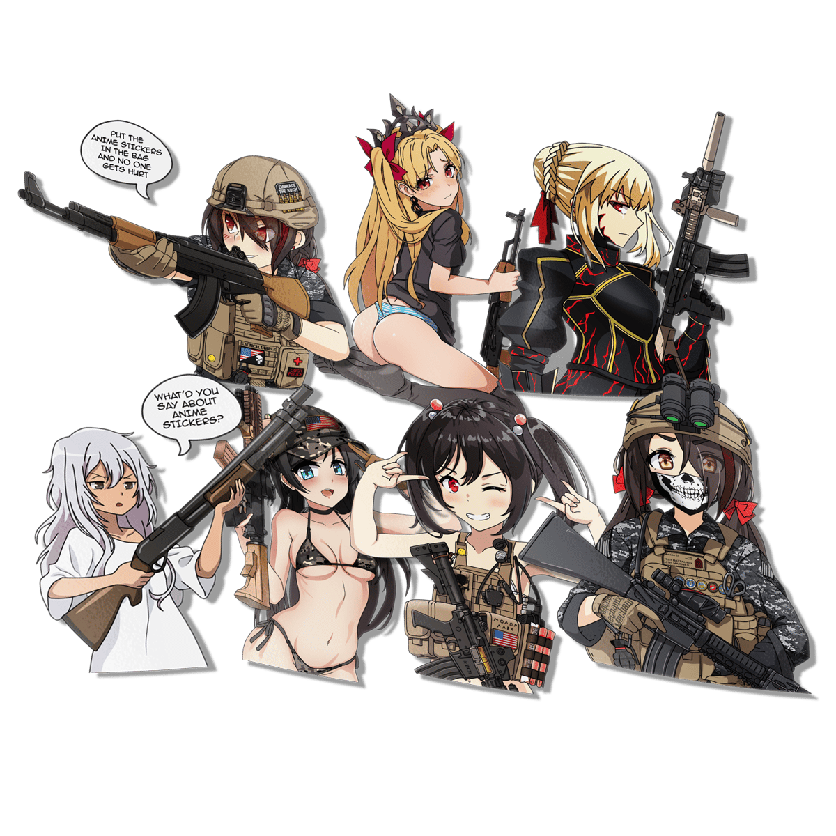 Image of Tactical Waifus Series Stickers