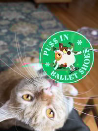 Image 2 of Puss In Ballet Shoes - Sticker
