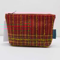 Striped Fancy Tweed Handwoven and Handmade Pouch