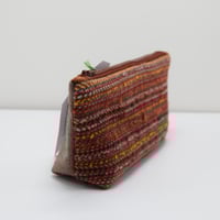 Image 2 of Brown Landscape Fancy Tweed Handwoven and Handmade Pouch Pencil Case