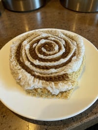Image 3 of Crochet Cinnamon Roll Scarf