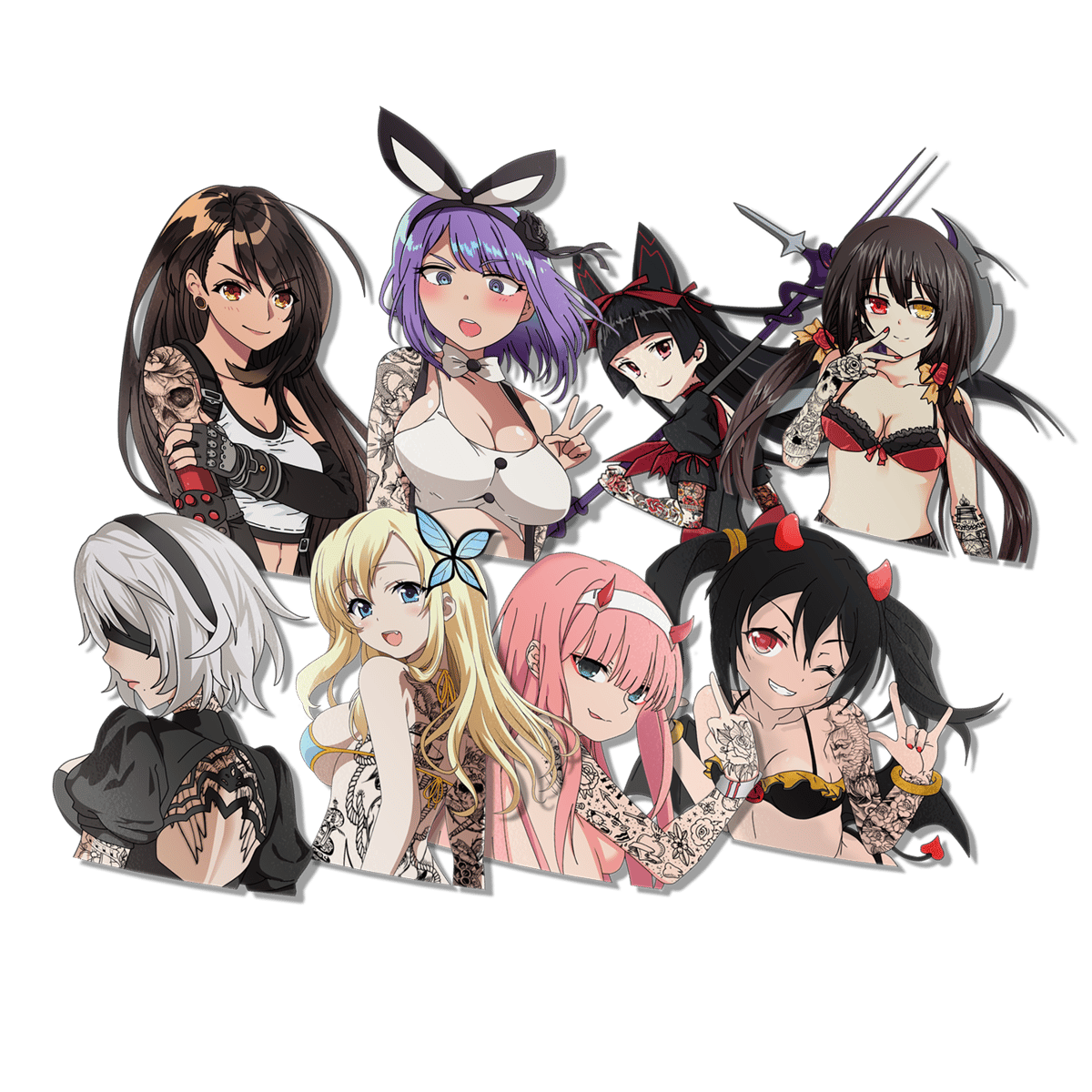 Image of Tatted Waifus Series Stickers