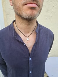 Image 2 of Mens Necklace - Wave Pebble 