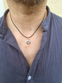 Image 1 of Mens Necklace - Wave Pebble 