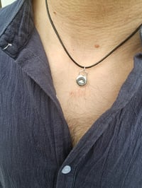 Image 4 of Mens Necklace - Wave Pebble 