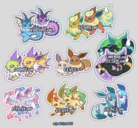 Image 1 of Eeveelutions Pixel Stickers