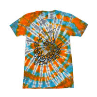 Image 1 of Trash Tie-Dye: Extra-Small Teal and Orange Spiral