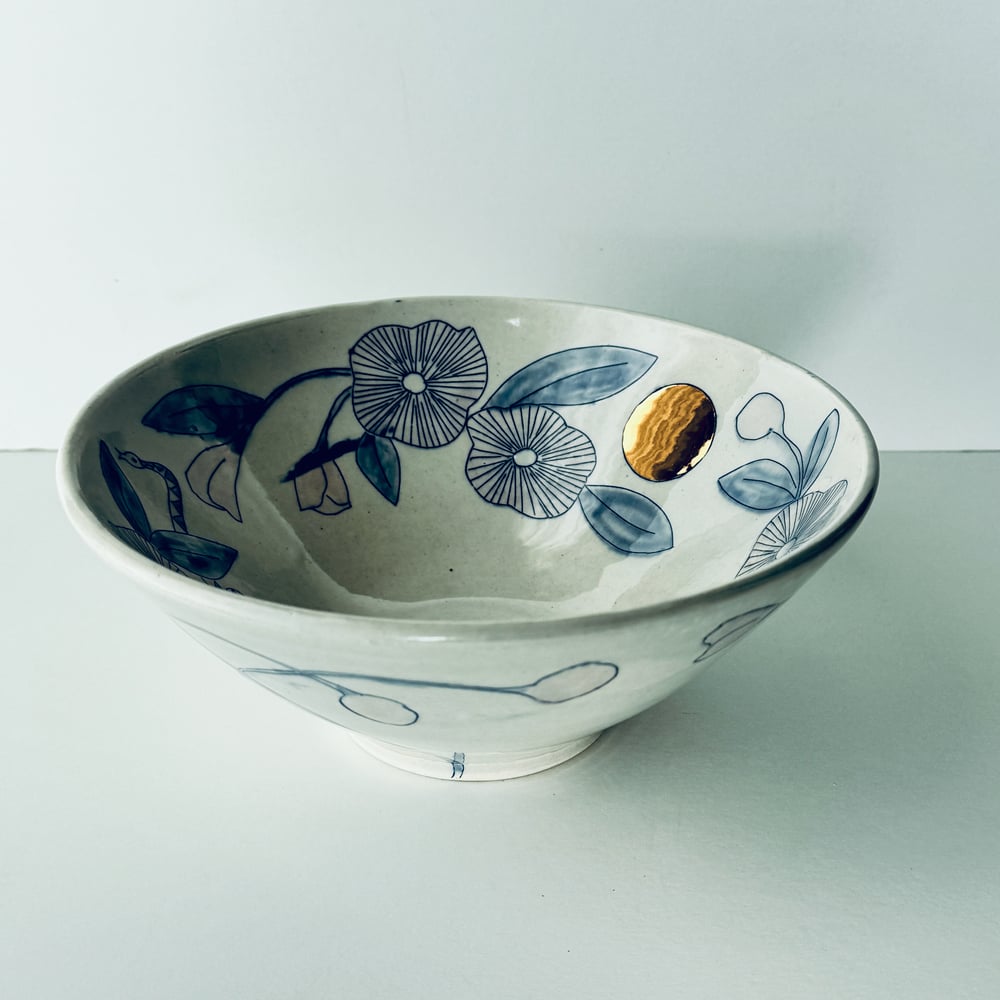 Image of Dahlia Bowl with Gold Moon