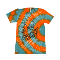 Image 1 of Trash Tie-Dye: Extra-Small Teal and Orange Bullseye