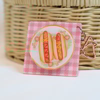 Image 1 of Hot Dog Spinner Keychain