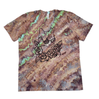 Image 1 of Trash Tie-Dye: Large Brown Marble Stripes