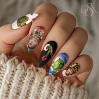 Image 1 of JIM CARREYS THE GRINCH MOVIE NAIL DECALS