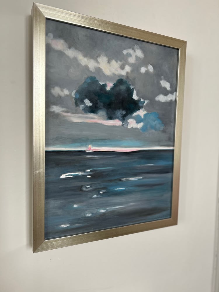 Image of Dark Sky and Pink Light