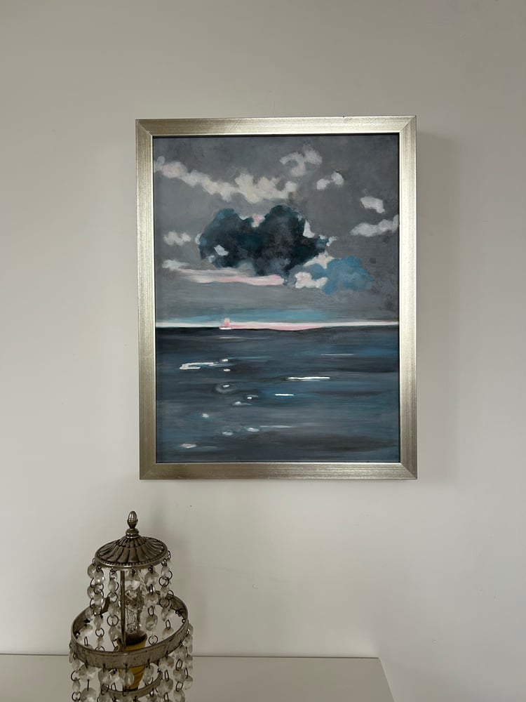 Image of Dark Sky and Pink Light