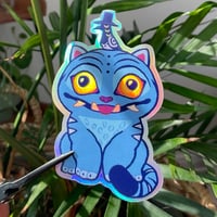 Derpy Tiger Holographic Sticker