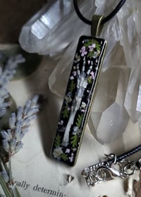 Image 2 of Bunny Foot and Floral Pendant - Pink