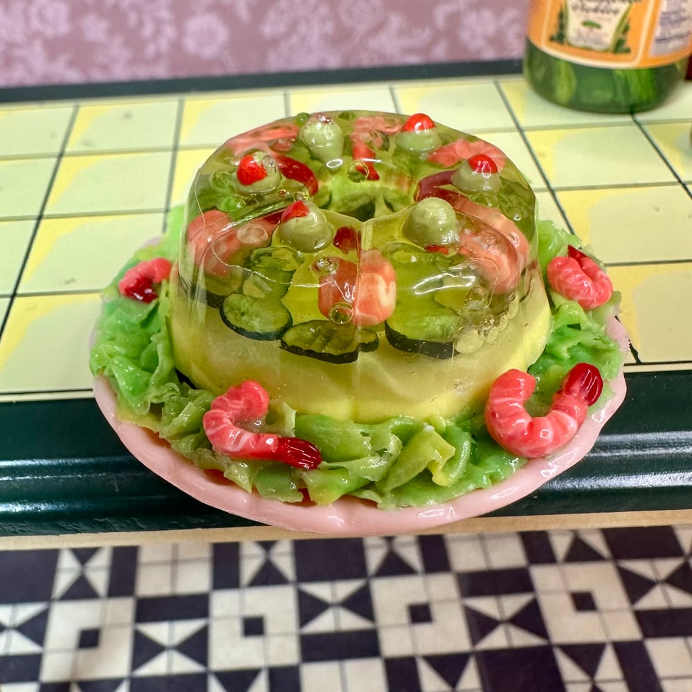 Image of Shrimp, pickles, and Olives Gelatin