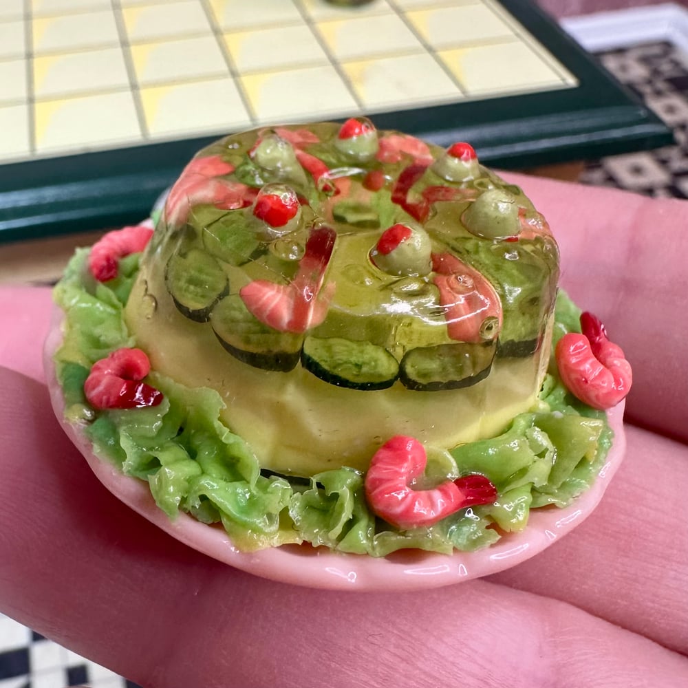 Image of Shrimp, pickles, and Olives Gelatin