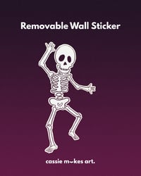 Dancing Skeleton Removable Wall Sticker