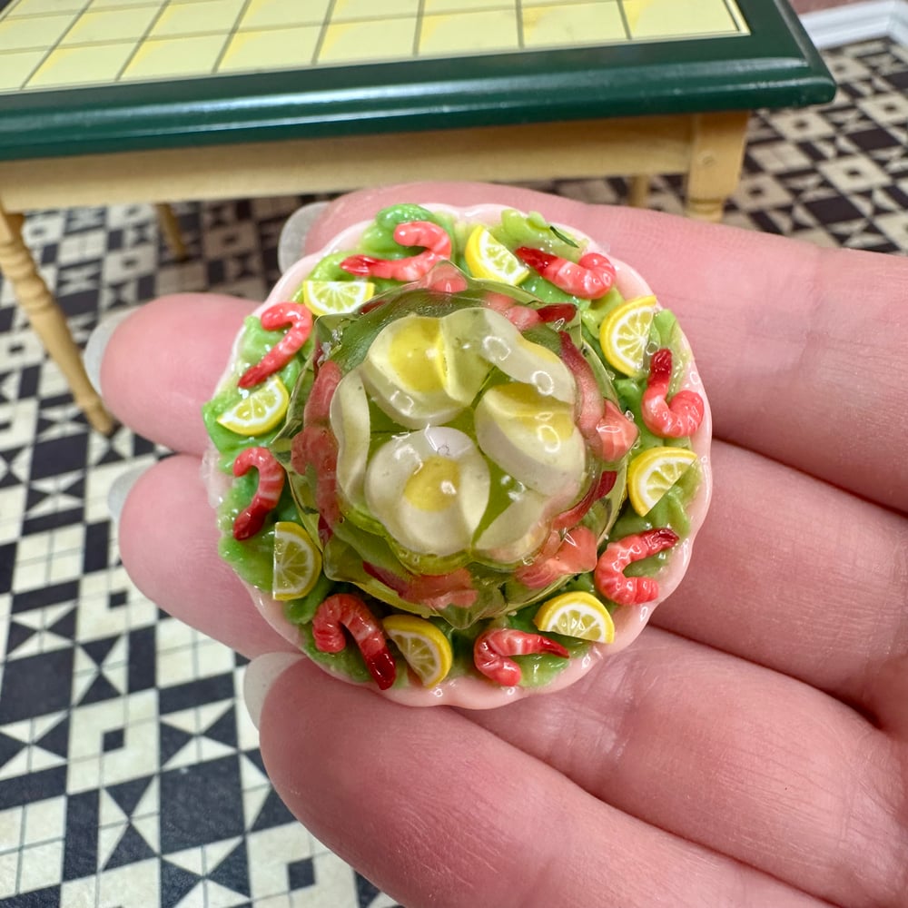 Image of Boiled Eggs, Pickles and Prawns