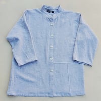Image 1 of Pieced Ruth Blouse with Sleeves (Flax)