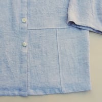 Image 2 of Pieced Ruth Blouse with Sleeves (Flax)