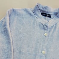 Image 3 of Pieced Ruth Blouse with Sleeves (Flax)