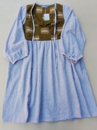 Image 3 of Neutral Ikat Digs Dress (with Sleeves) (S)