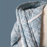Image 4 of Upcycled Snowflake Hooded Robe Quilt Coat 