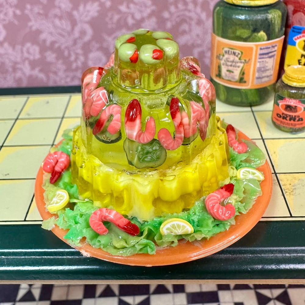 Image of Olives, Shrimp, and Pickles Gelatin 