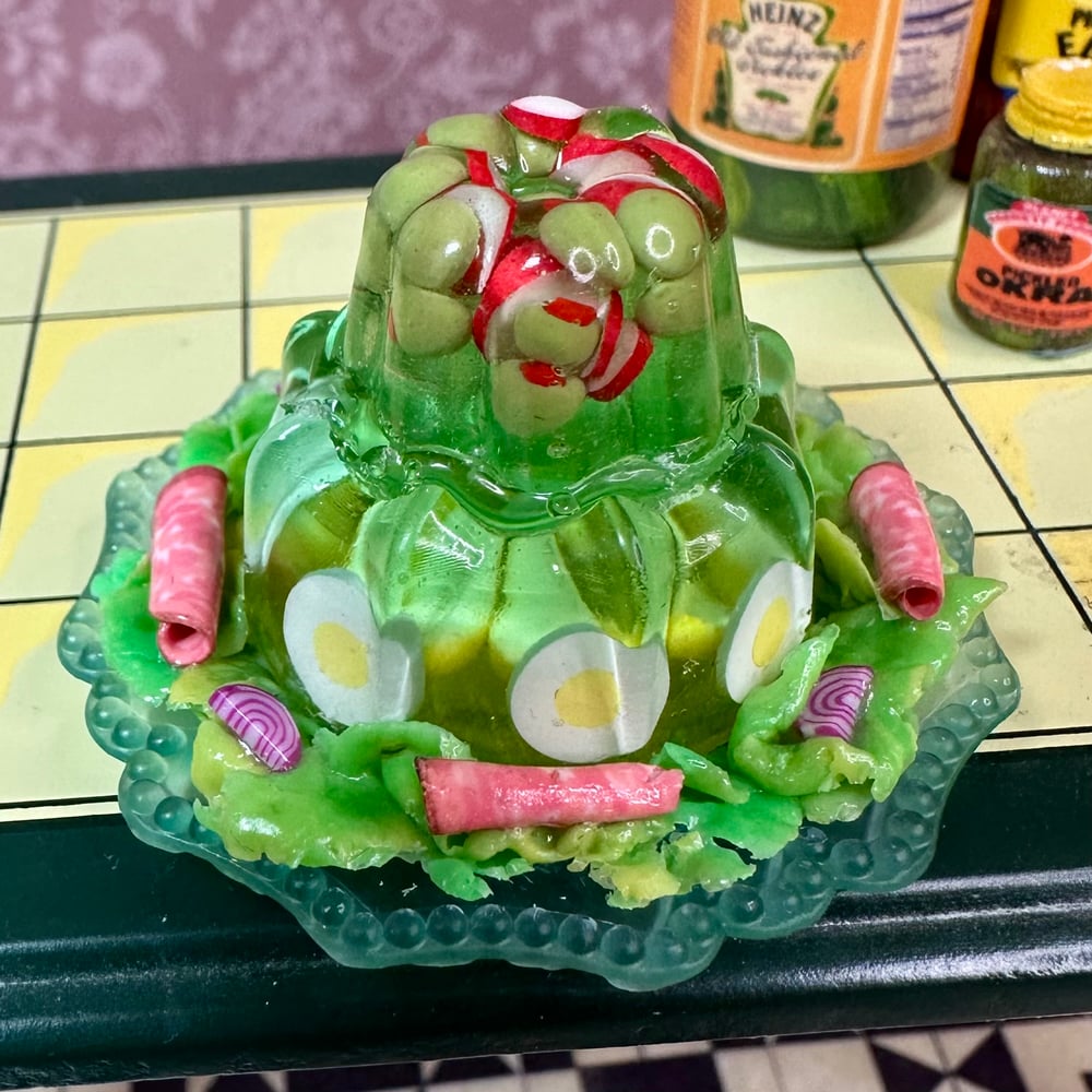 Image of Olives, Radishes, and Boiled Eggs Gelatin