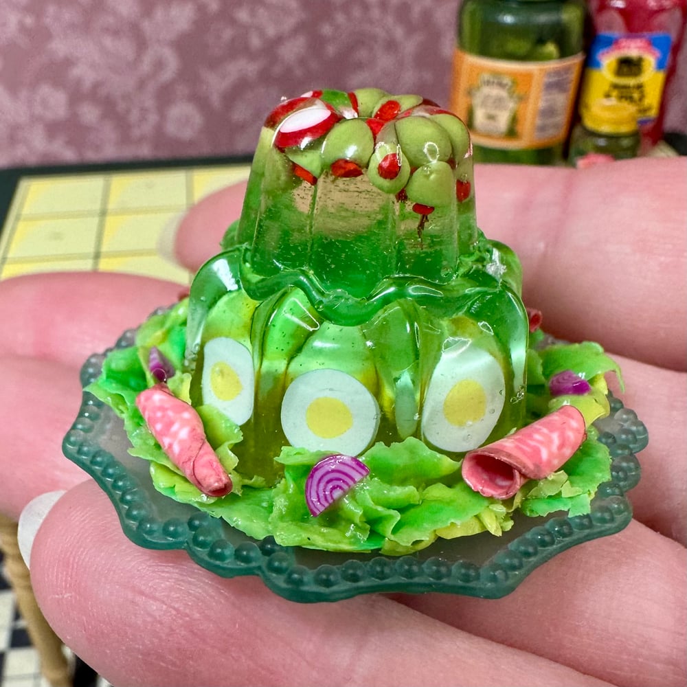 Image of Olives, Radishes, and Boiled Eggs Gelatin