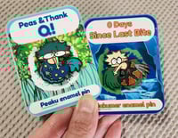 Image 3 of Peaku "Peas and Thank Q" Enamel Pin