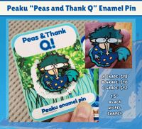Image 1 of Peaku "Peas and Thank Q" Enamel Pin