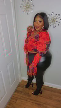 Image 1 of Red Romance Blouse