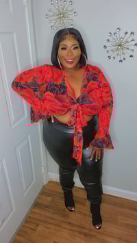 Image 3 of Red Romance Blouse