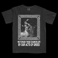 Image 1 of acts of greed glow in the dark shirt