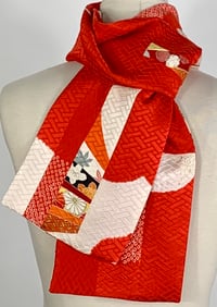 Image 3 of Red and White Clouds Scarf