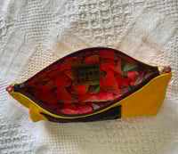 Image 3 of Yellow Pencil Pouch with Radish Patch