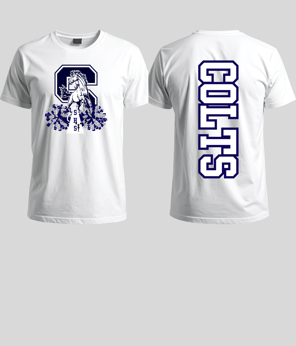 Image of Colts Cheerleading Spine Tee
