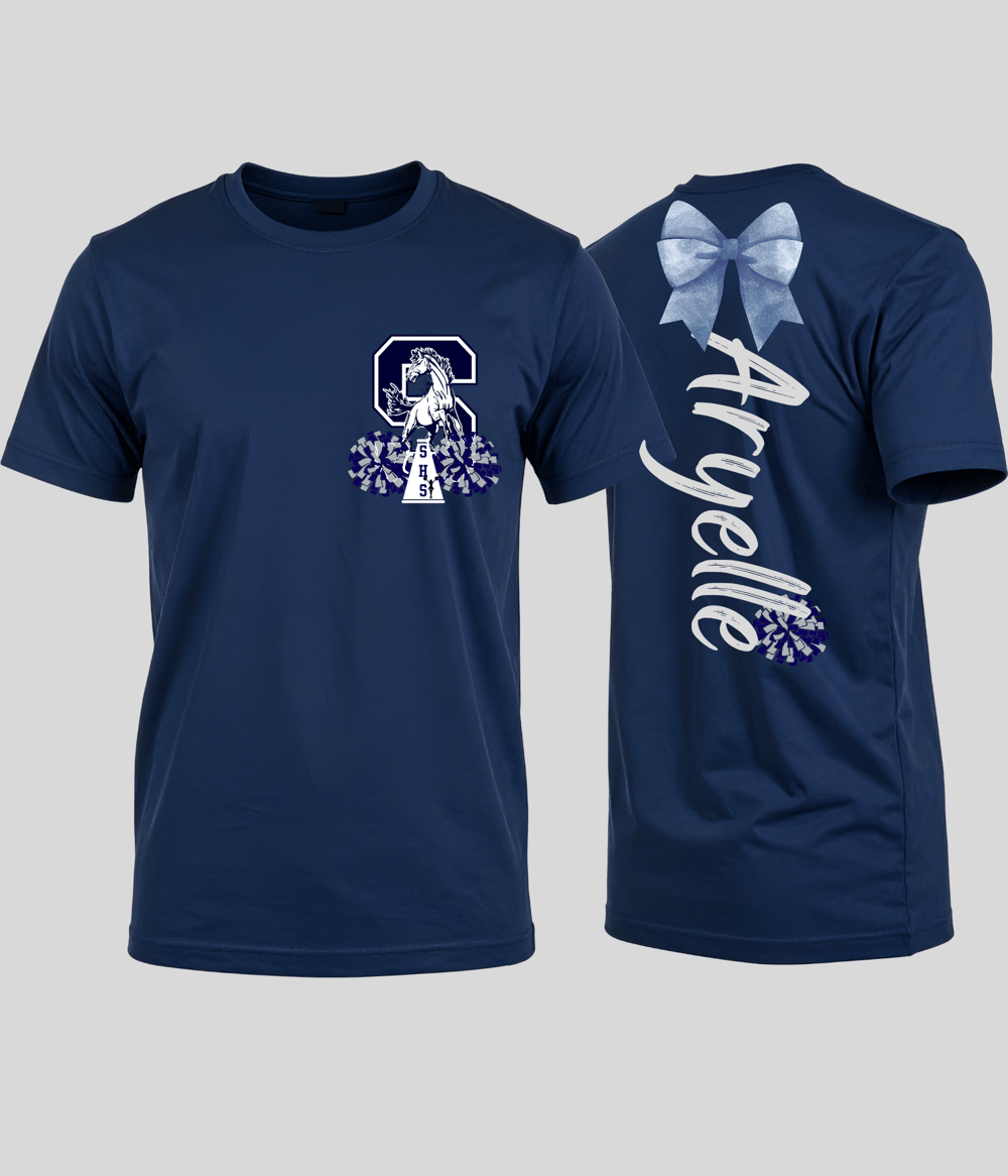 Image of Customized Colts Cheer Spine Tee