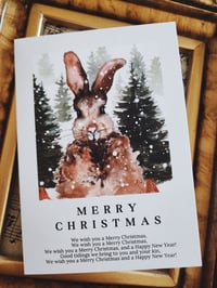 Image 1 of Snow Bunny Christmas Card